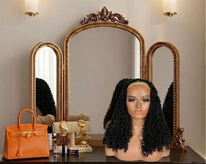 Berry Curly Half Wig