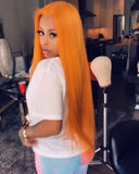 Orange Straight Wig