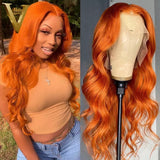 Orange Bodywave Wig